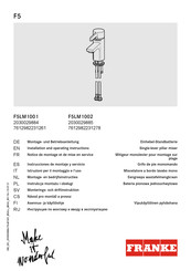 Franke F5LM1001 Montage- Und Betriebsanleitung