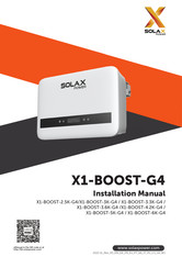 SolaX Power X1-BOOST-2.5K-G4 Installationsanleitung