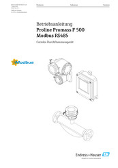 Endress+Hauser Proline Promass F 500 Modbus RS485 Betriebsanleitung