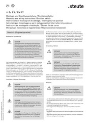 steute EM 97 Montage- Und Anschlussanleitung