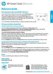 HP Smart Tank 510 Serie Kurzübersicht
