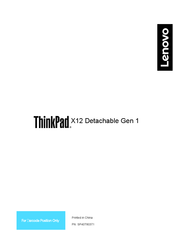 Lenovo ThenkPad X12 Detachable Gen 1 Bedienungsanleitung