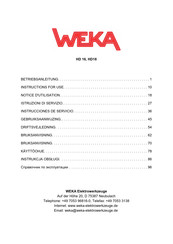 Weka HD 16 Betriebsanleitung