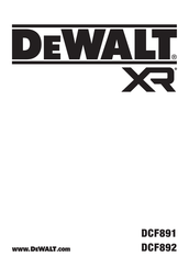 DeWalt DCF891NT-XJ Bersetzung Der Originalanweisungen
