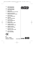 Alpha tools AFMR 800 Gebrauchsanweisung