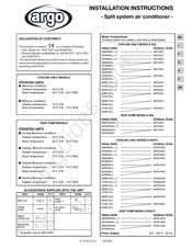 Argo AE518DH Installationsanleitung