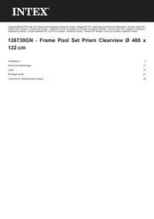 Intex CLEARVIEW PRISM FRAME PREMIUM-POOL Benutzerhandbuch