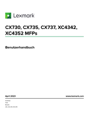 Lexmark CX737 Benutzerhandbuch