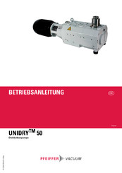 Pfeiffer Vacuum UNIDRY 50 Betriebsanleitung