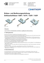 Wittkopp 1609 Einbau- Und Bedienungsanleitung