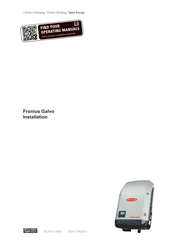 Fronius Galvo-Serie Installationsanleitung