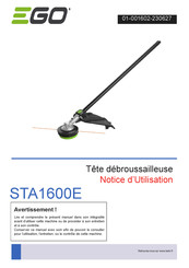 EGO STA1600E Bedienungsanleitung