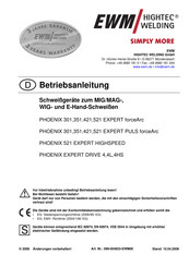 EWM HIGHTEC WELDING PHOENIX 421 EXPERT forceArc Betriebsanleitung