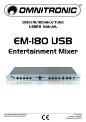 Omnitronic EM-180 USB Bedienungsanleitung