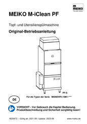 Meiko M-iClean PF Originalbetriebsanleitung
