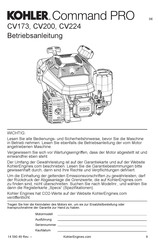 Kohler Command PRO CV173 Bedienungsanleitung
