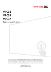 ViewSonic VPC37 Bedienungsanleitung