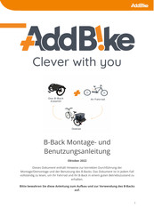 AddBike B-Back Montage- Und Benutzungsanleitung