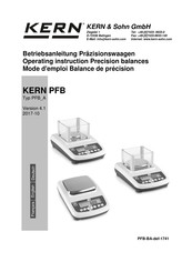 KERN PFB Serie Betriebsanleitung