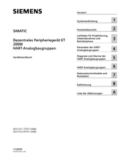 Siemens 6ES7331-7TF01-0AB0 Gerätehandbuch