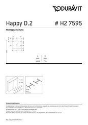 Duravit Happy D.2 H2 7595 Montageanleitung