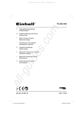 EINHELL TC-AG 850 Originalbetriebsanleitung