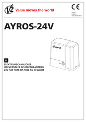 V2 AYROS-24V Bedienungsanleitung