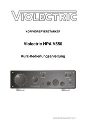 Violectric HPA V550 Kurzbedienungsanleitung