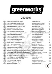 GreenWorks Tools 2505607 Bedienungsanleitung