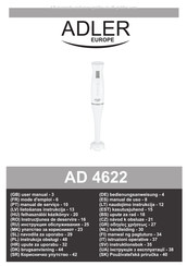 Adler europe AD 4622 Bedienungsanweisung