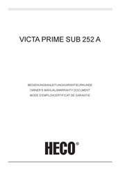 Heco VICTA PRIME SUB 252 A Bedienungsanleitung, Garantie