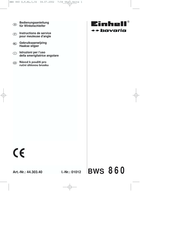 Einhell Bavaria BWS 860 Bedienungsanleitung