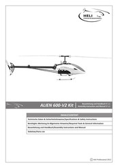 Heli-Professional ALIEN 600-V2 Kit Bauanleitung Und Handbuch