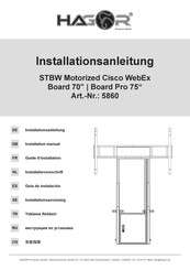 HAGOR STBW Motorized Cisco WebEx Board 75 Installationsanleitung