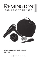 Remington Style Edition Hairdryer Gift Set D3171GP Bedienungsanleitung