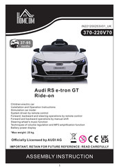 HOMCOM Audi RS e-tron GT Ride-on Montageanleitung