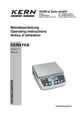 KERN TFKB 16K-4-B Betriebsanleitung