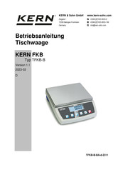 KERN TFKB 16K-4-B Betriebsanleitung