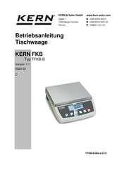 KERN TFKB 16K-5-B Betriebsanleitung