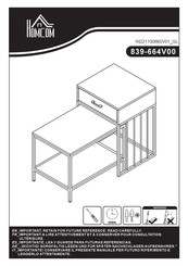 HOMCOM 839-664V00 Montageanleitung