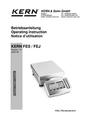 KERN FES 62K-4D Betriebsanleitung