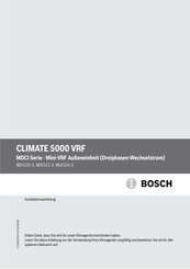 Bosch CLIMATE 5000 VRF MDCI22-3 Installationsanleitung