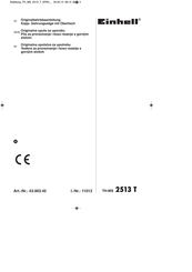 EINHELL TH-MS 2513 T Originalbetriebsanleitung