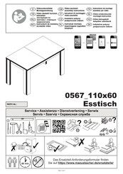 Mäusbacher Esstisch 0567 110x60 Montageanleitung
