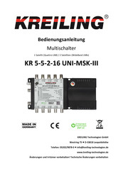 Kreiling KR 5-5-2-16 UNI-MSK-III Bedienungsanleitung