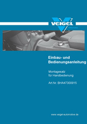 Veigel BHA47300915 Einbau- Und Bedienungsanleitung