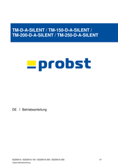 Probst TM-D-A-SILENT Betriebsanleitung