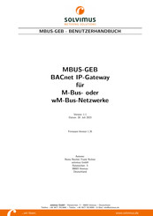 Solvimus MBUS-GEB Benutzerhandbuch