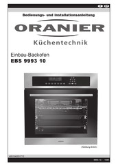 Oranier EBS 9993 10 Bedienungs- Und Installationsanleitung