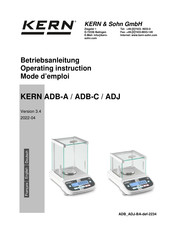 KERN ADJ 600-C3 Betriebsanleitung